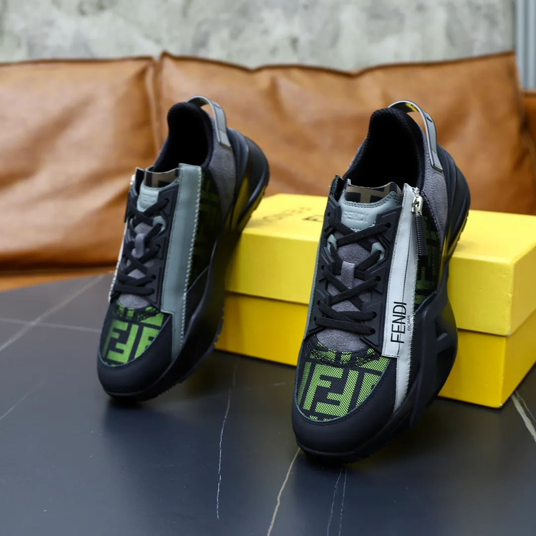 Men's shoes 280🔥 Brand: FENDI Size: 38-44 (45, 46 customized) Grade: Original quality High version Material: Imported cowhide stitching brand cloth ➕ High-quality and comfortable lining Original lightweight non-slip outsole Style category: Travel Fashion casual shoes Versatile trend